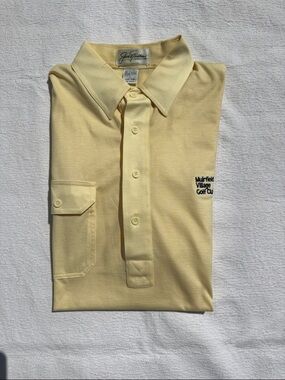 EUC Jack Nicklaus Classic Yellow Golf Polo Muirfield Village Golf Club L